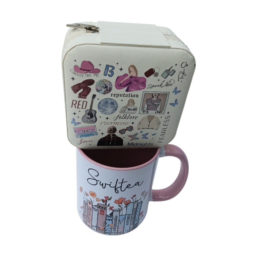 Pink and White Swiftea Mug with Decorative Box